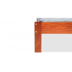 Bronze Bed 140x190 cm Imbuia/Solid Wood