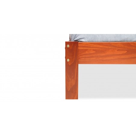 Bronze Bed 140x190 cm Imbuia/Solid Wood
