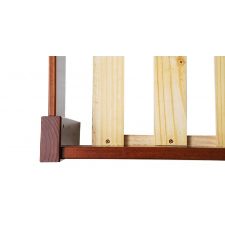 Bronze Bed 140x190 cm Imbuia/Solid Wood