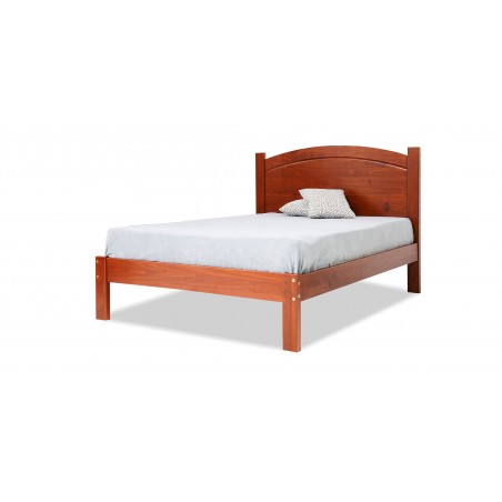 Bronze Bed 140x190 cm Imbuia/Solid Wood