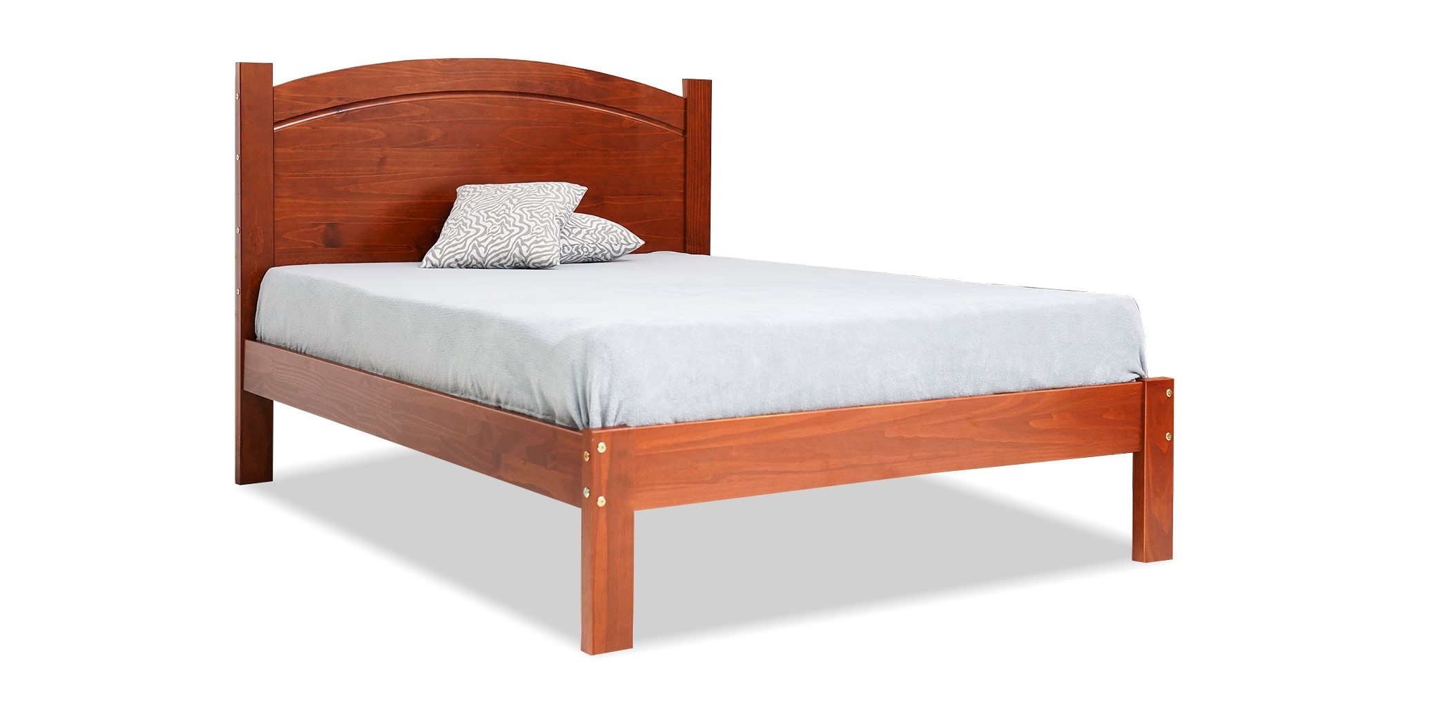 Bronze Bed 140x190 cm Imbuia/Solid Wood