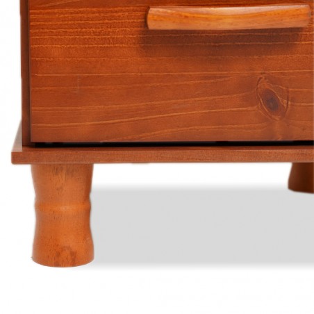 Bronze Night Table 2 Drawers Imbuia Solid Wood