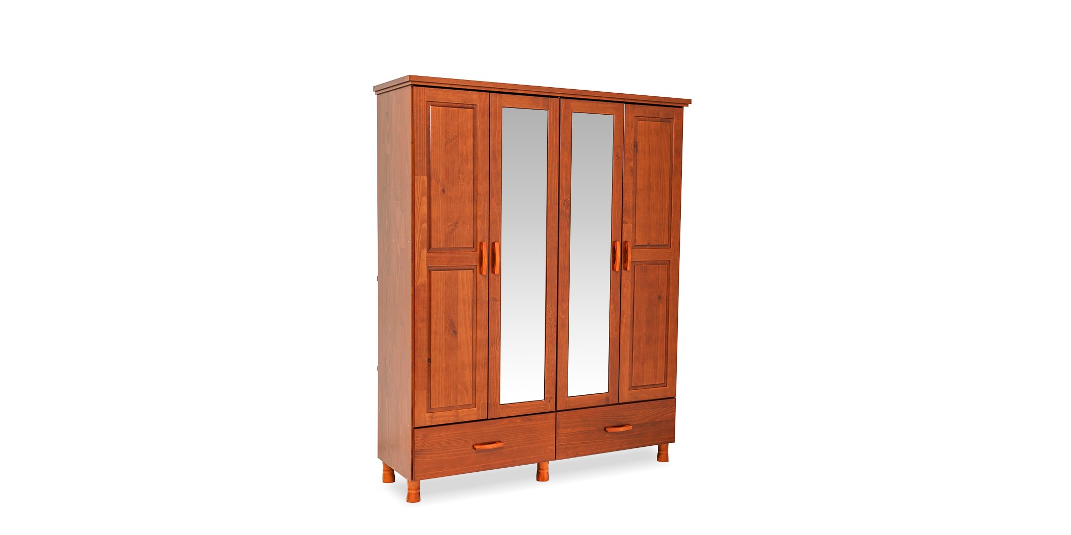 Bronze Wardrobe 4 Doors And 2 Drawers Imbuia