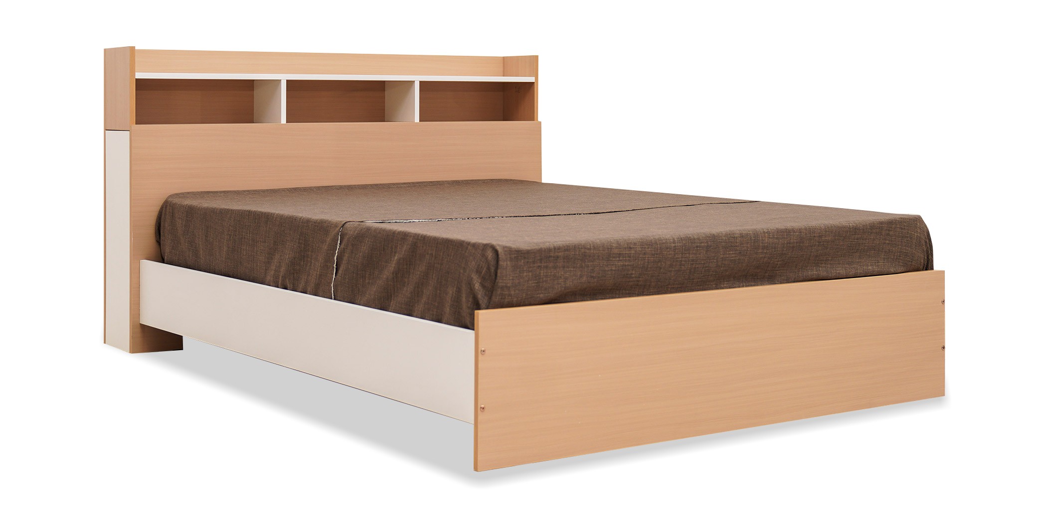 Capella Bed 150x190 cm White & Oak