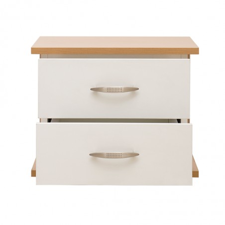 Capella Night Table White & Oak