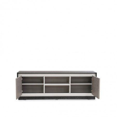 Siena Low TV Unit Bright Cement & Dark Cement