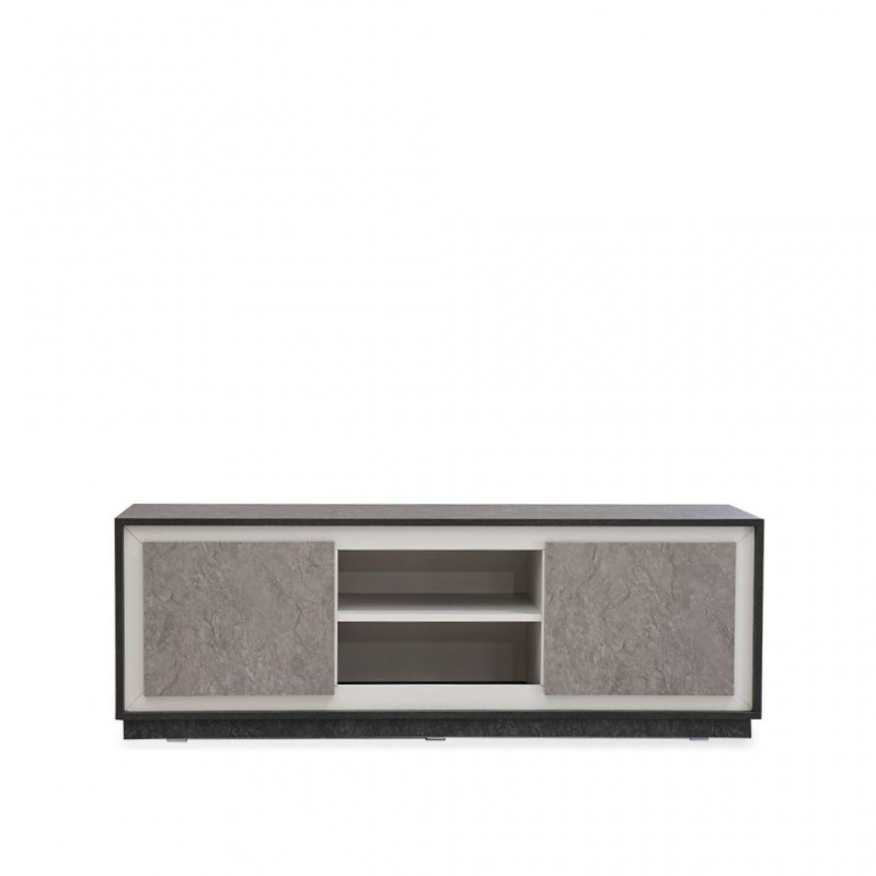 Siena Low TV Unit Bright Cement & Dark Cement Siena Low TV Unit Bright Cement & Dark Cement