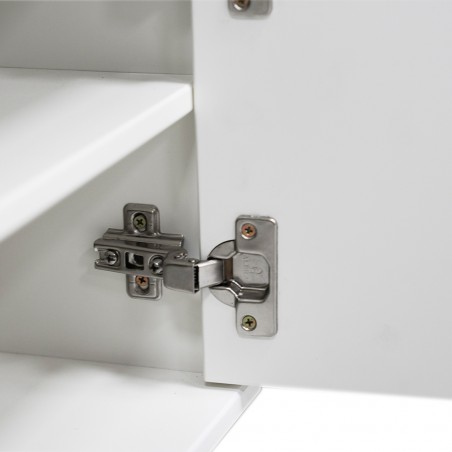 Campus Low TV Stand With 4 Doors White Matte/Mixe