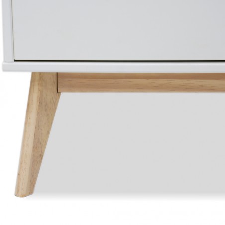 Campus Low TV Stand With 4 Doors White Matte/Mixe