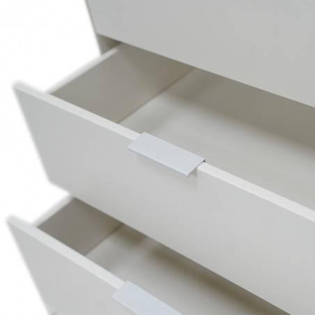 Campus Low TV Stand With 4 Doors White Matte/Mixe