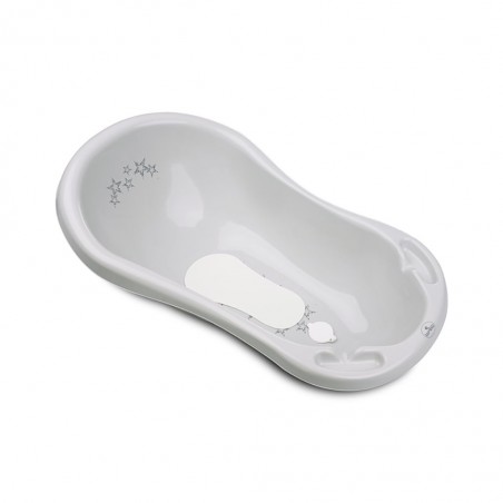 Lorelli Bath With Plug/Anti Slip Mat Stars Grey	10130460052