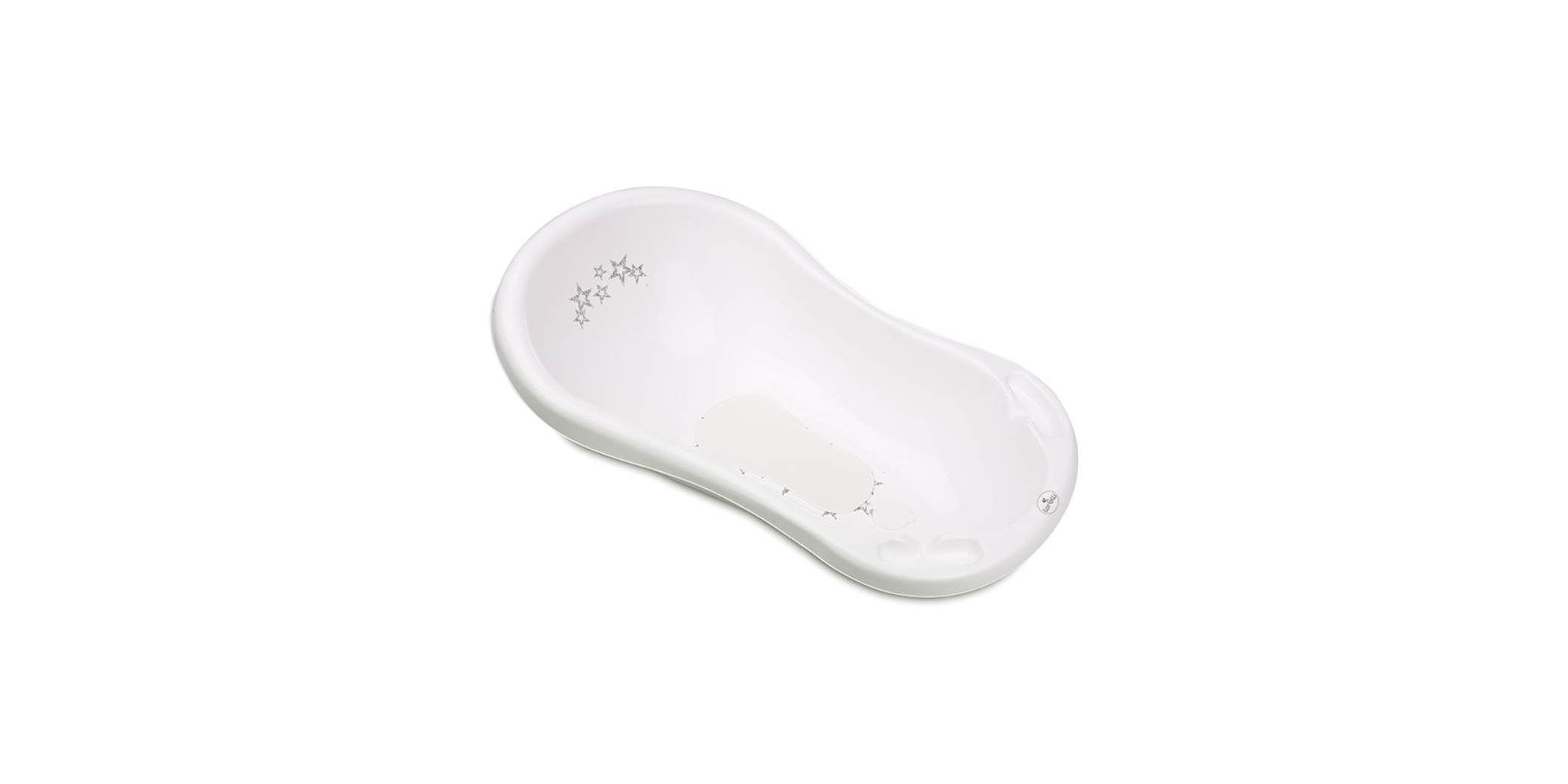 Bath with plug/Anti Slip Mat Stars White