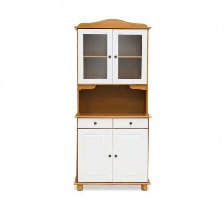 Rubi Hutch Buffet 2+2 Doors Teak/Off White