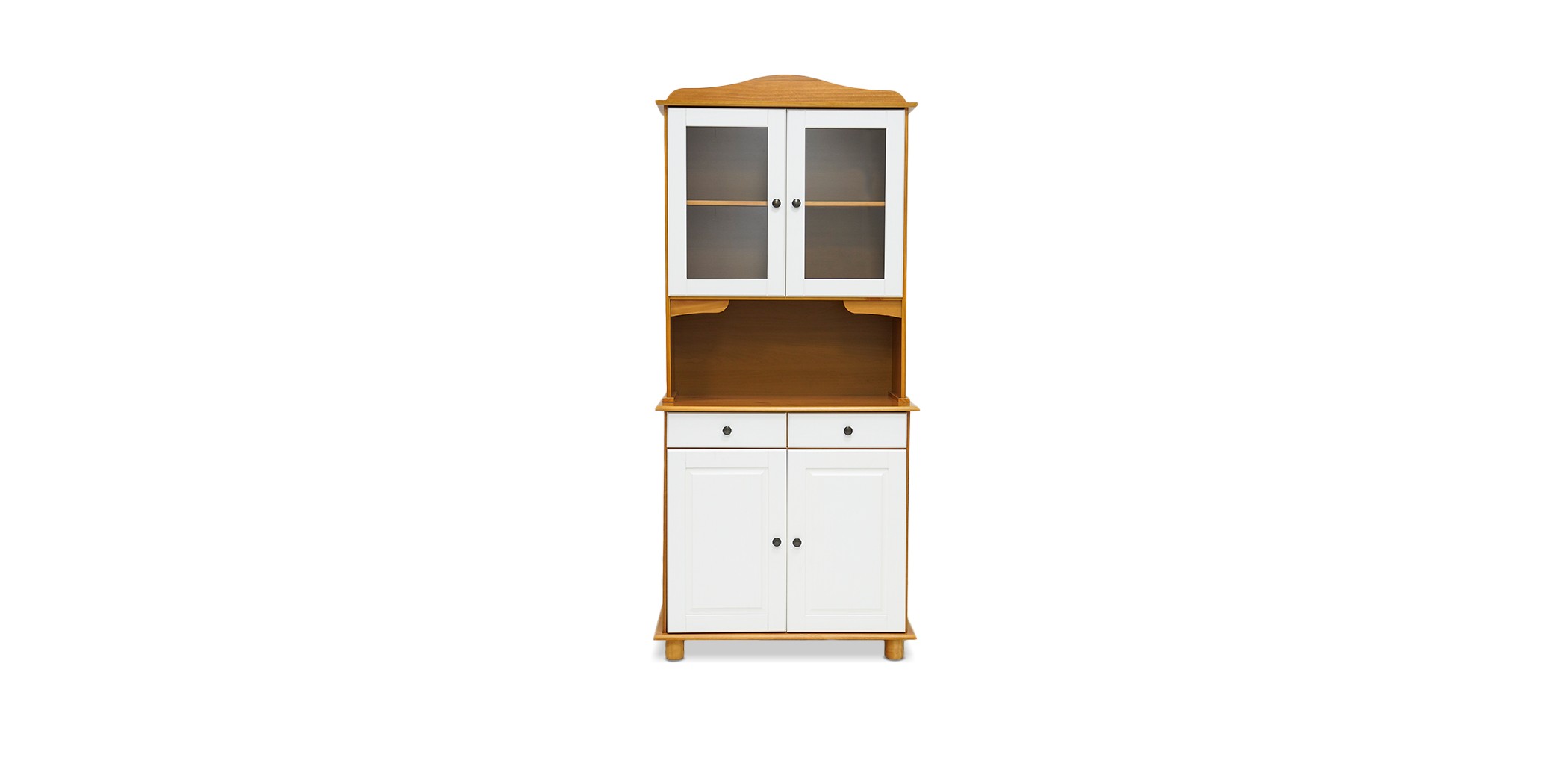 Rubi Hutch Buffet 2+2 Doors Teak/Off White