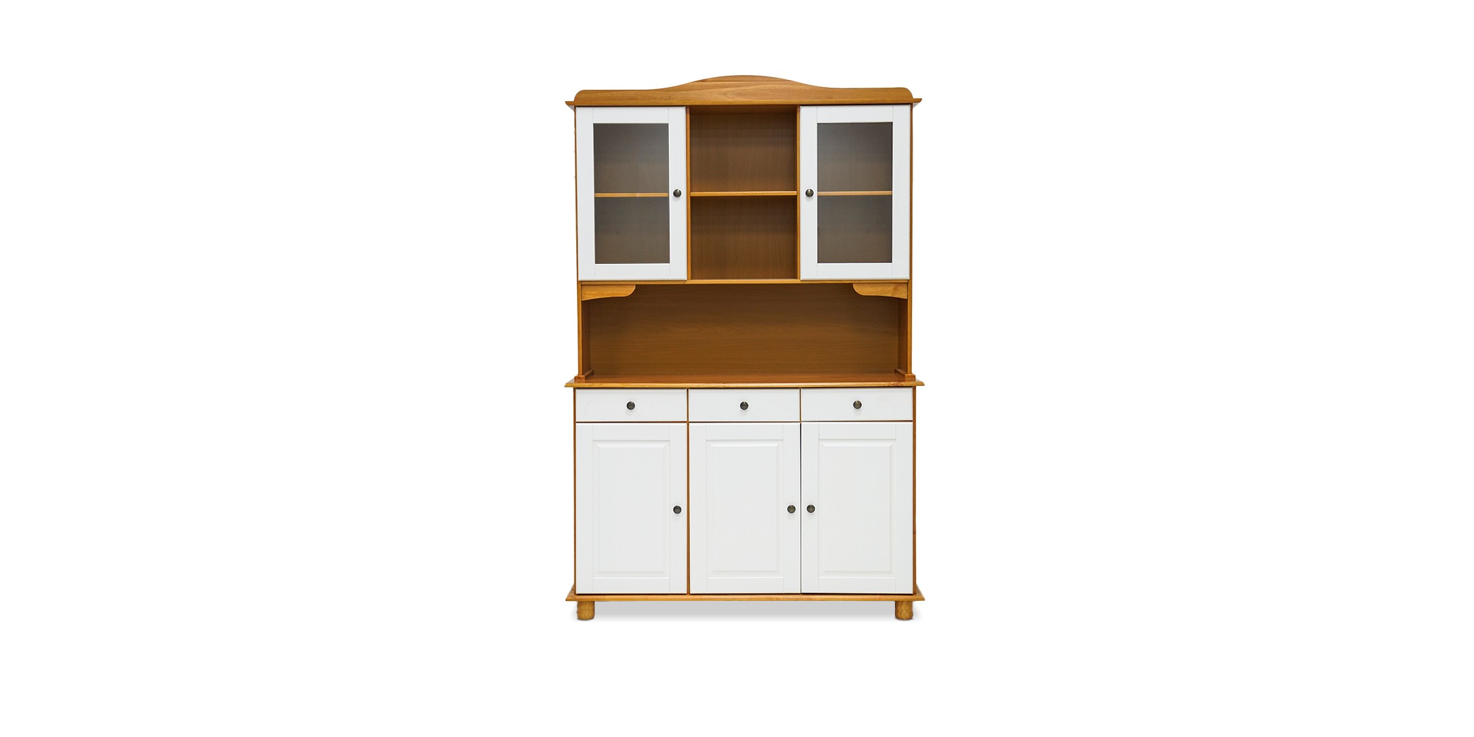 Rubi Hutch Buffet 3+2 Doors Teak/Off White
