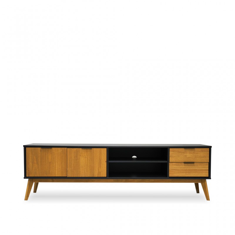 Lavis Low TV Stand With 2 Doors And 2 Drawers Lavis Low TV Stand With 2 Doors And 2 Drawers