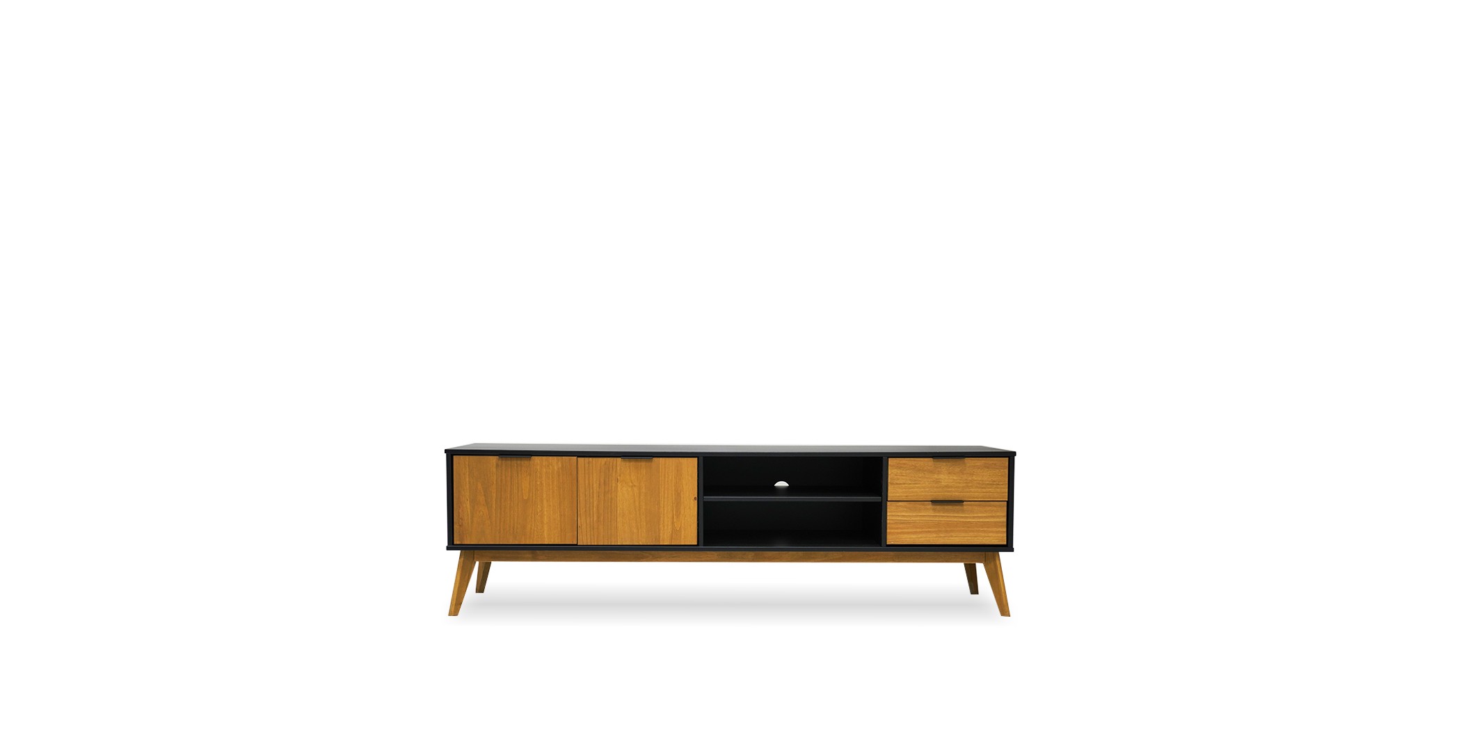 Lavis Low TV Stand With 2 Doors And 2 Drawers