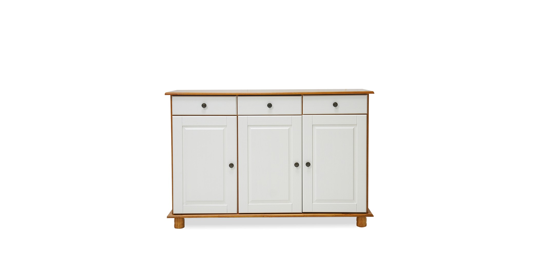 Rubi Buffet 3 Doors & 3 Drawers Teak/Off White