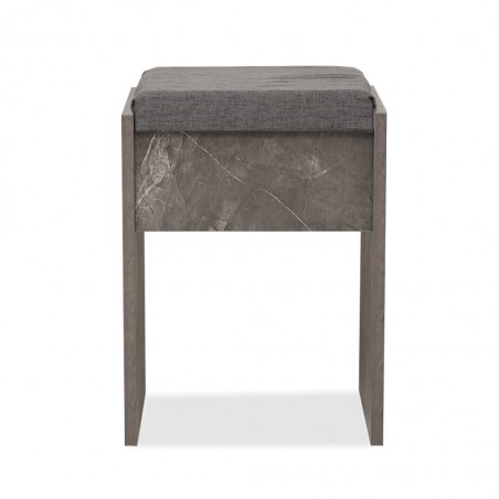 Montale Dressing Table Dark Ash Glossy & Light Ash With Pouff