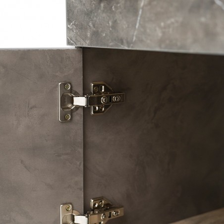 Montale Dressing Table Dark Ash Glossy & Light Ash With Pouff