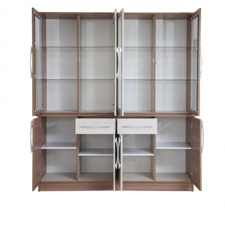 Genoa Buffet 4 Doors Cafe Latte & Larix White