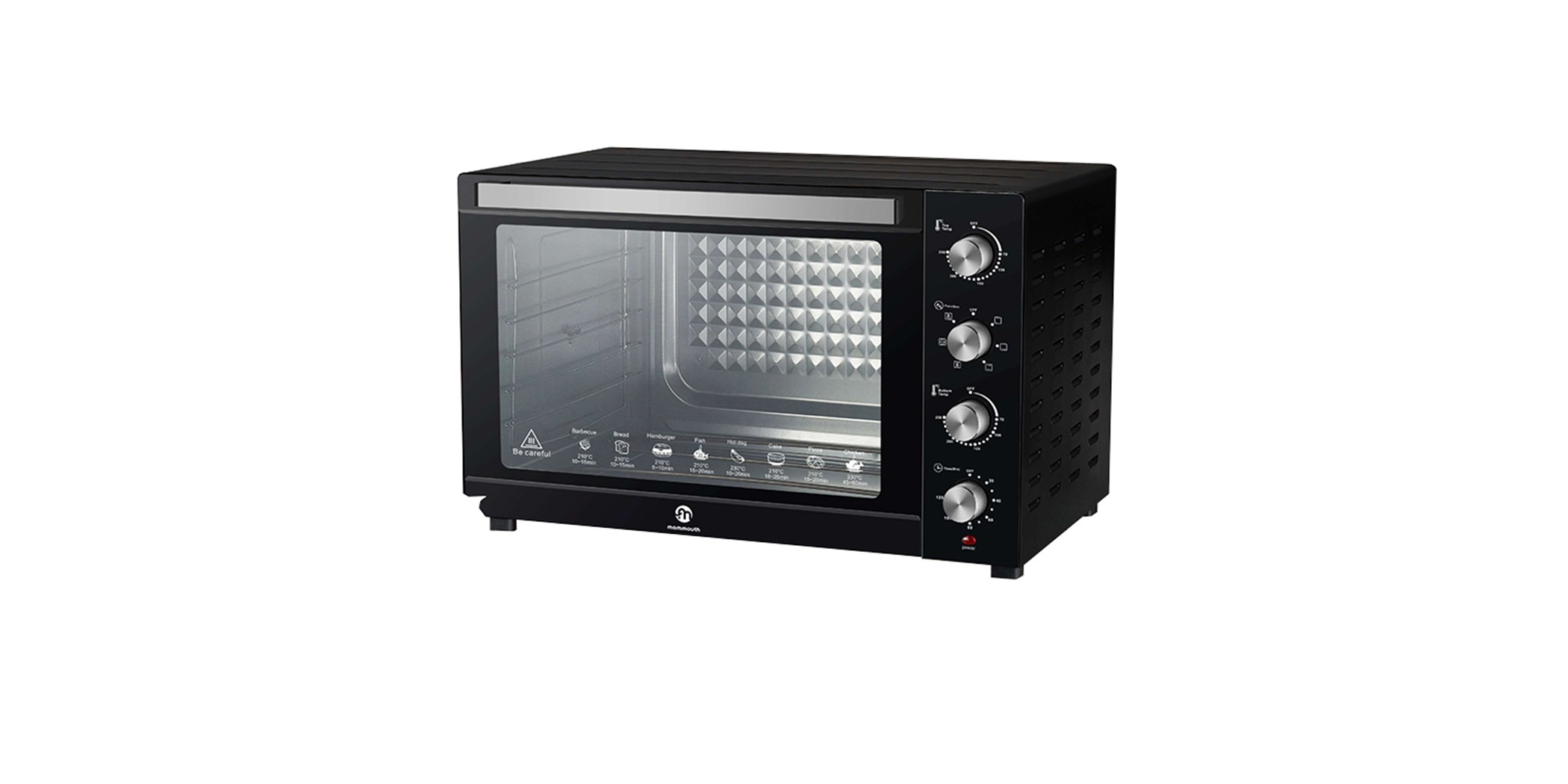 Mammouth EO1000CR 100L Black Electric Oven With Rotisserie & Convection Function