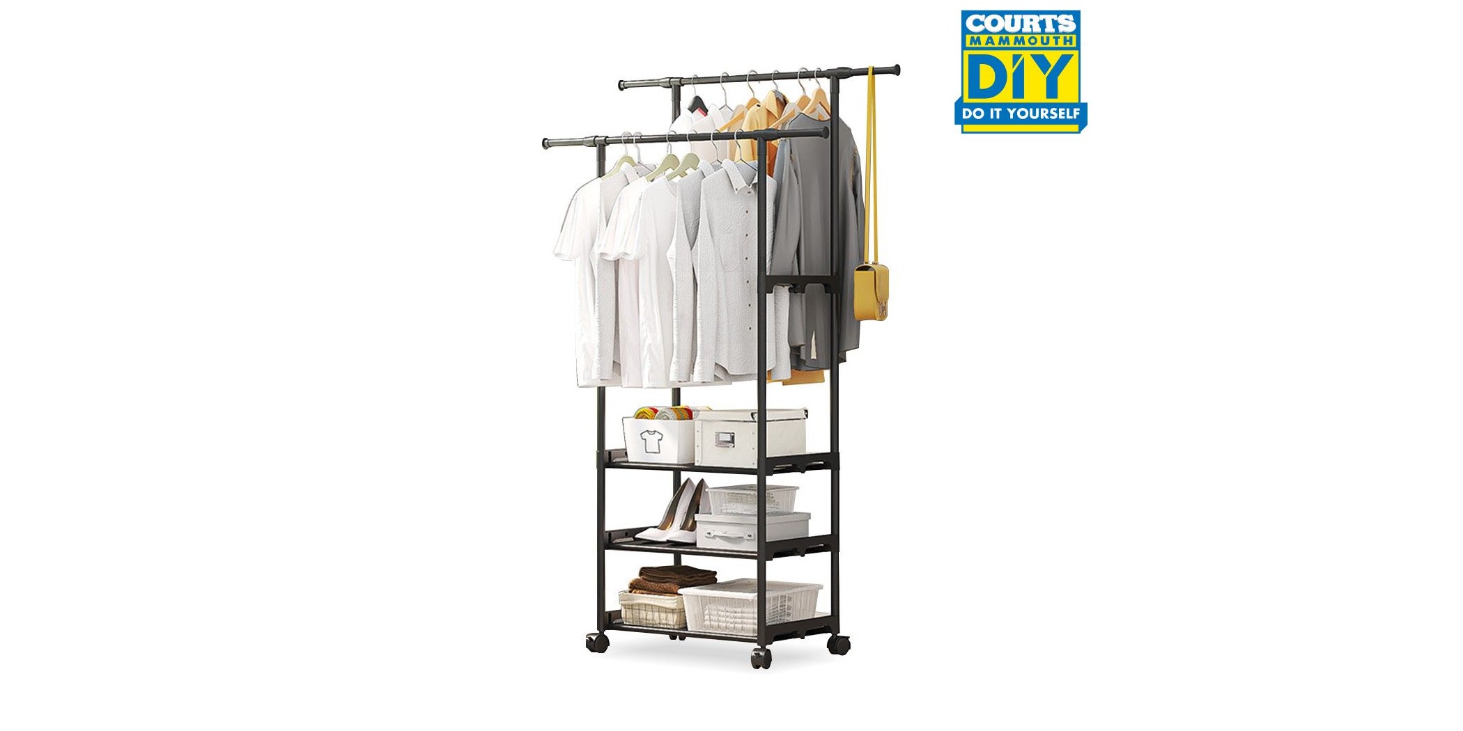 Aldo Clothes Hanger And Shoe Rack Black