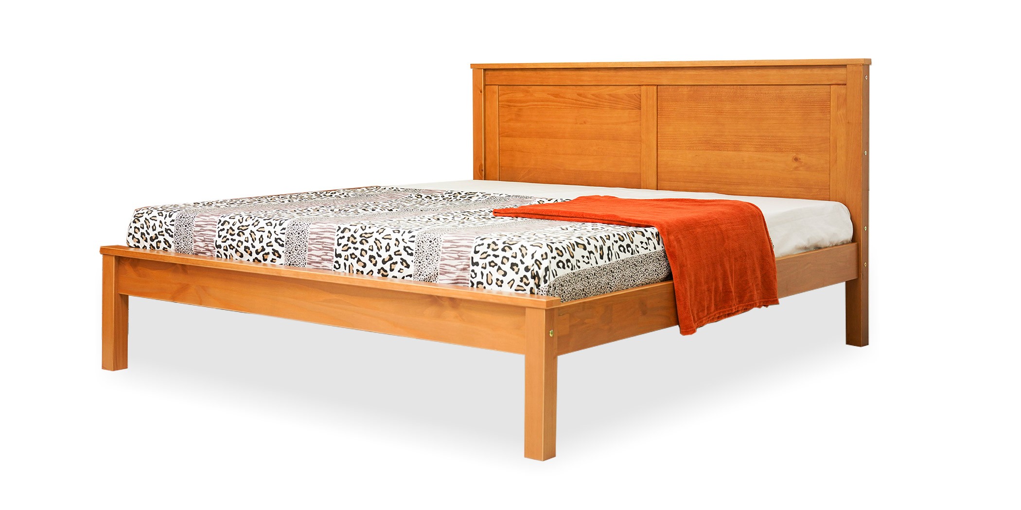 Topazio King Bed 180x200 cm Freijo/Solid Wood