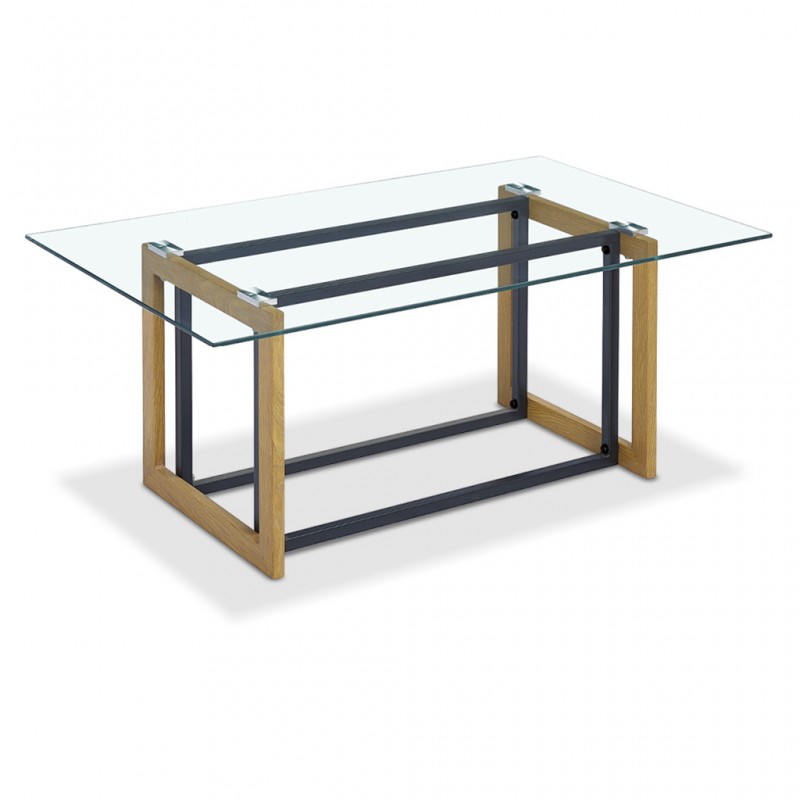Osaka Coffee Table 8mm Tempered Glass & Black Powder Coated Metal Leg Osaka Coffee Table 8mm Tempered Glass & Black Powder Coated Metal Leg