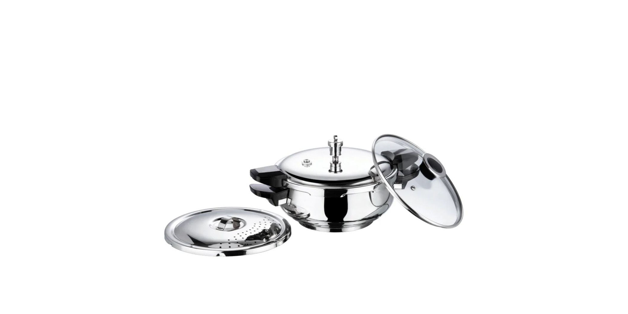 Vinod SMGPC35 3.5L S/S Outer Lid Magic Cooker With 2 Extra Lids Induction