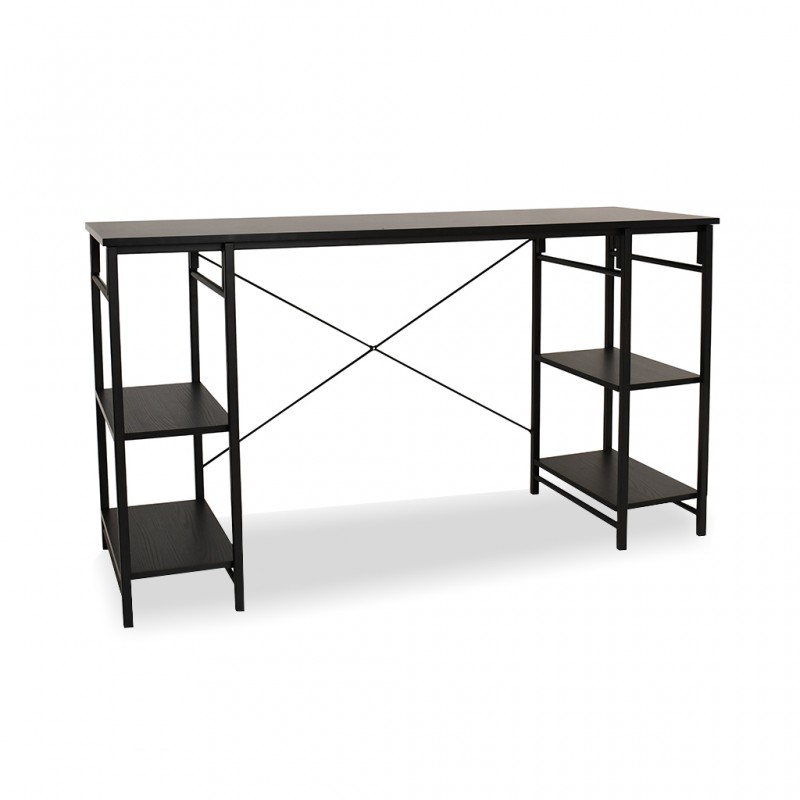 Benin Metal Desk Black Oak