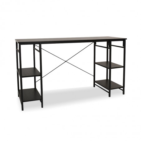 Benin Metal Desk Black Oak