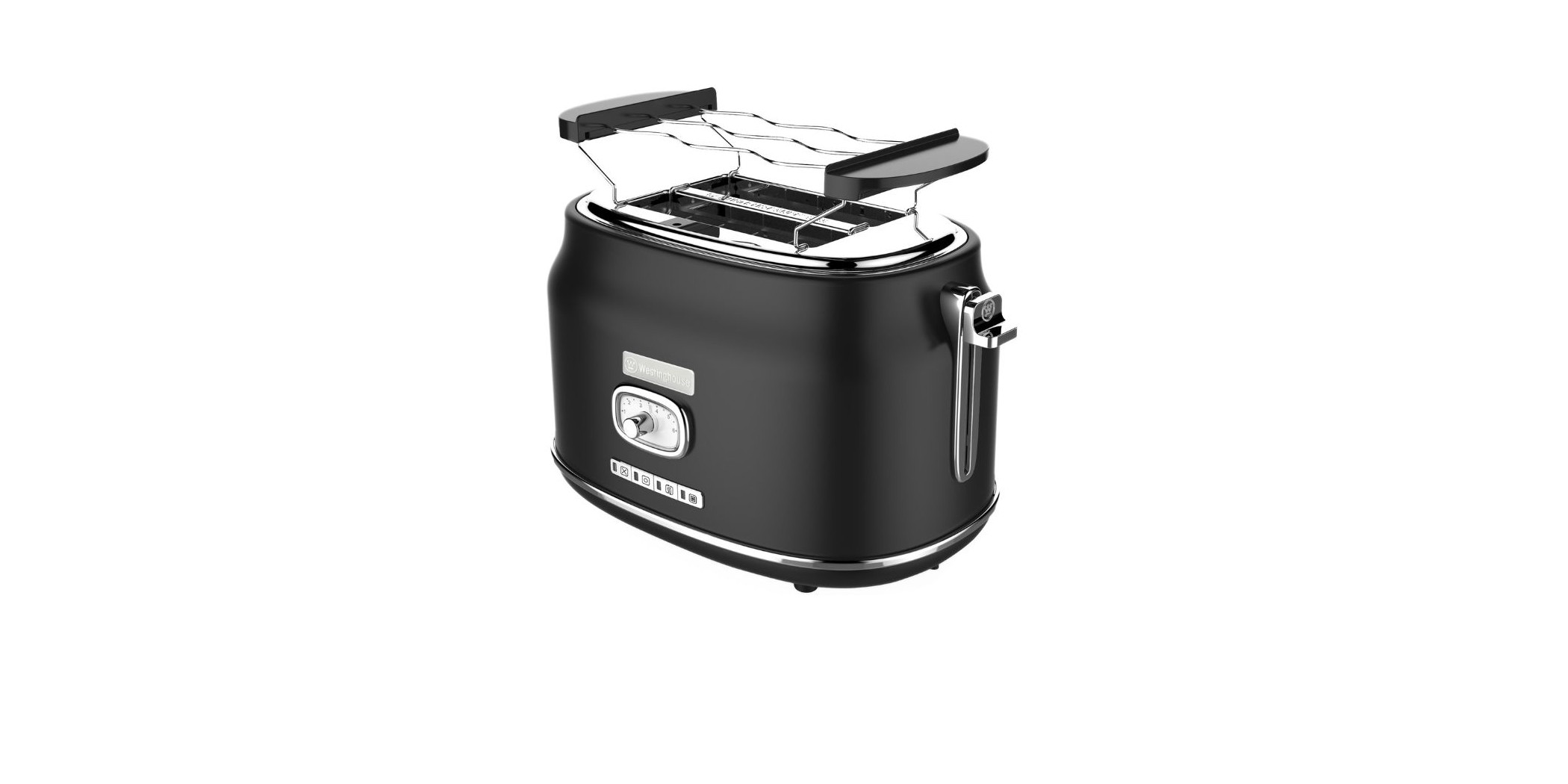 Westinghouse WKTTB857BK Retro Black 2 Slice Toaster