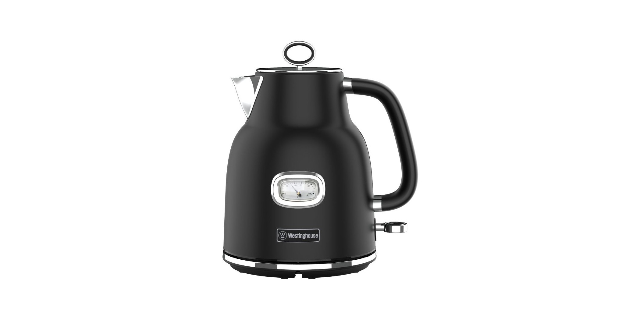 Westinghouse WKWK142BK 1.7L Retro Black Electric Kettle