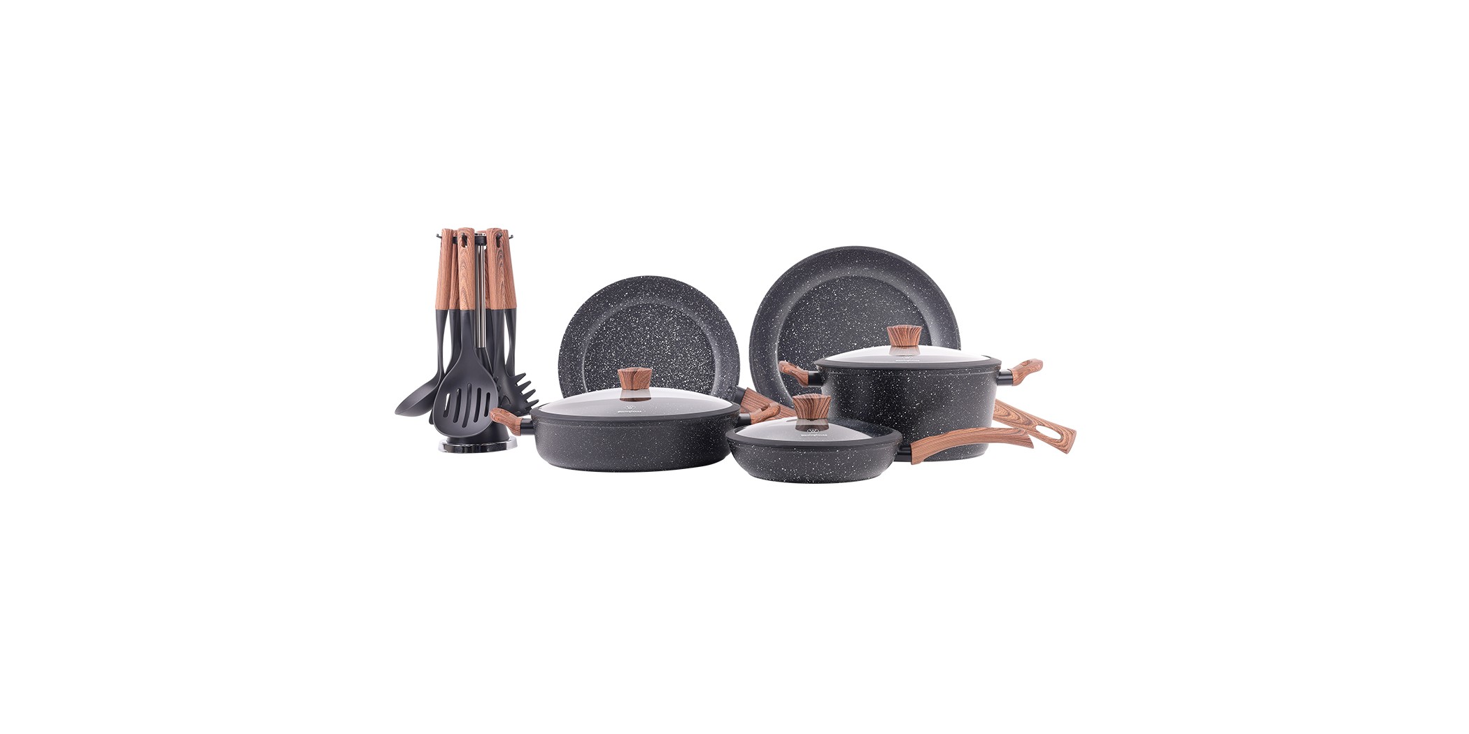 Westinghouse WCCS008515BMBB 15pcs Aluminum Cookware Set Westinghouse WCCS008515BMBB 15pcs Aluminum Cookware Set