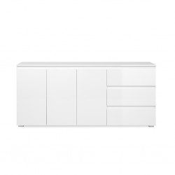 Capetown Sideboard 3Drs And 3Drws White High Gloss