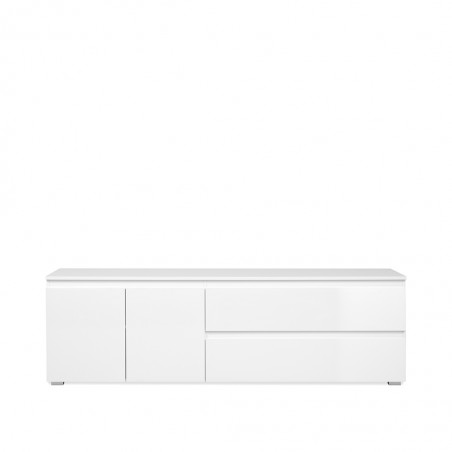 Capetown Low TV Cabinet White High Gloss