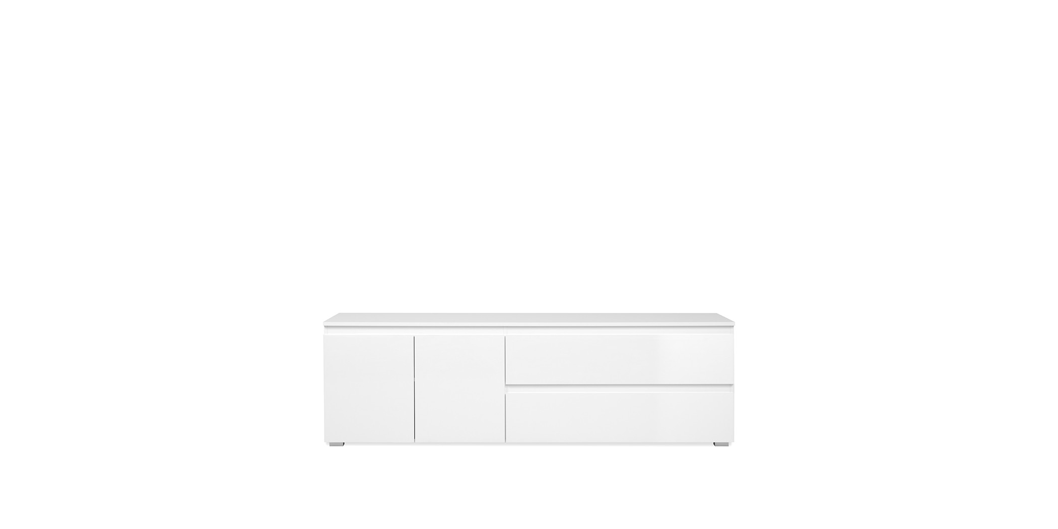Capetown Low TV Cabinet White High Gloss