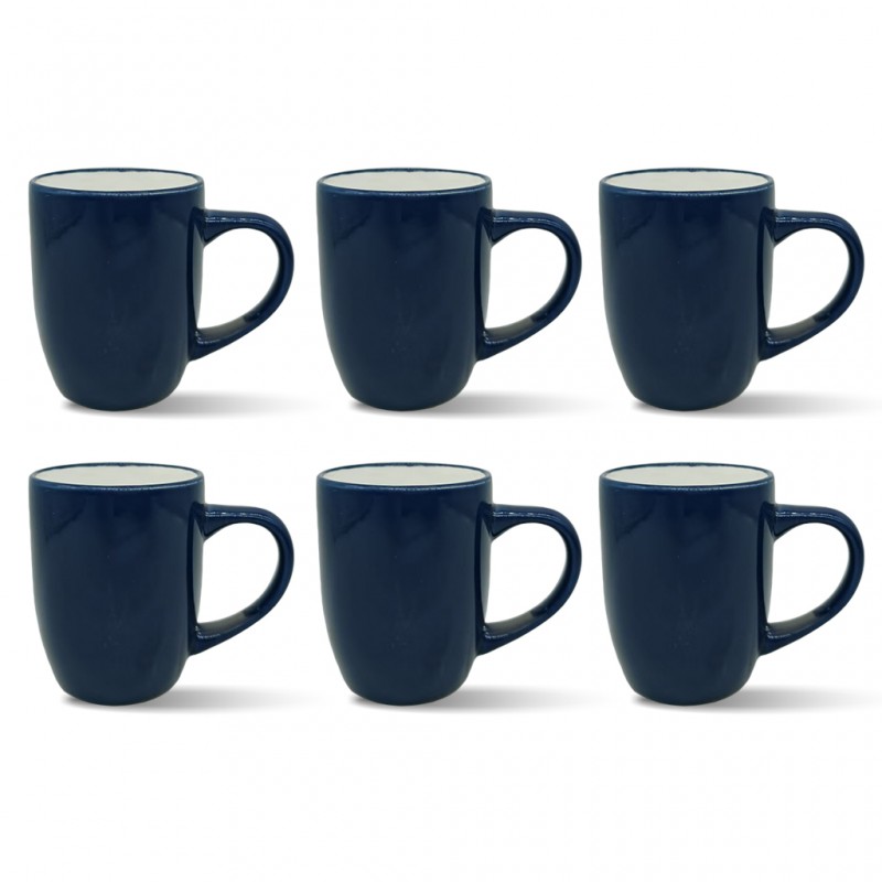 Navy Blue Mug 6 pcs Stoneware BT-CUC19
