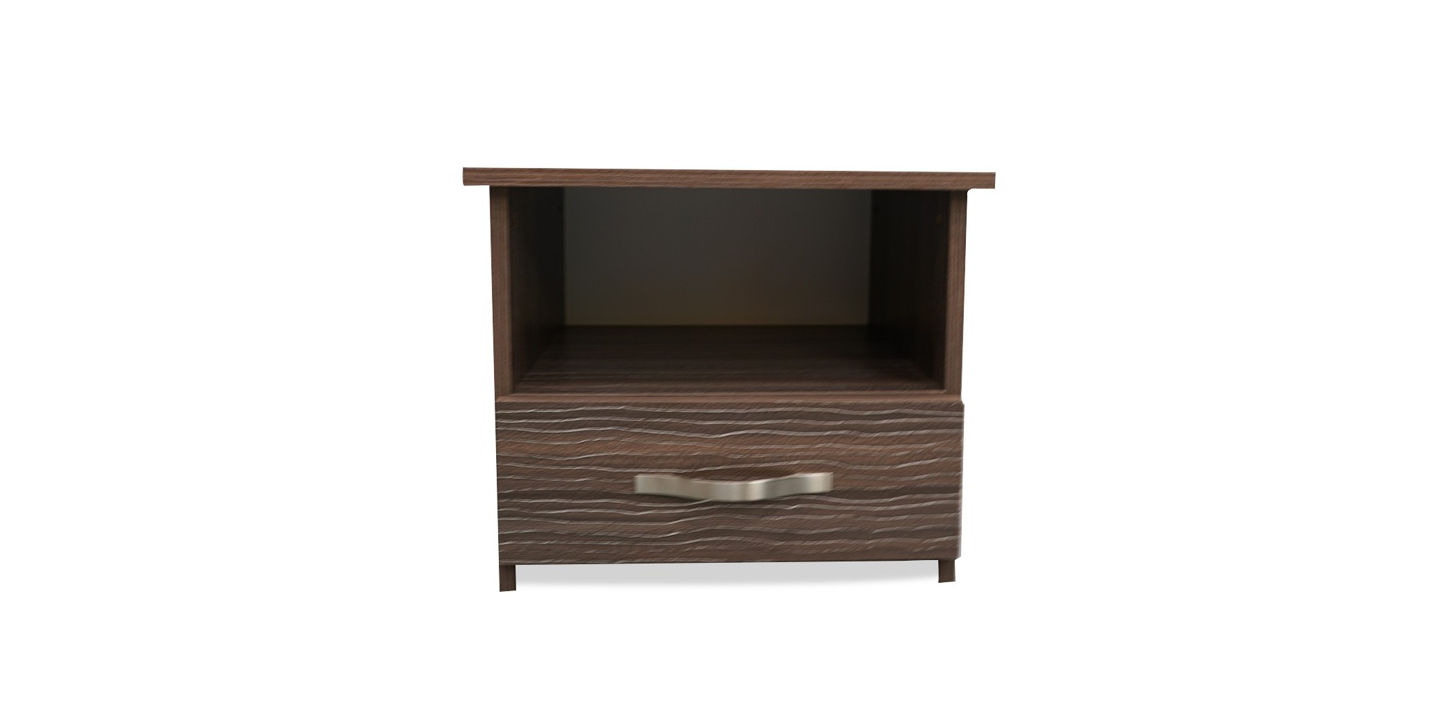 Swan Bedside with 1 Drawer Zebra MDF
