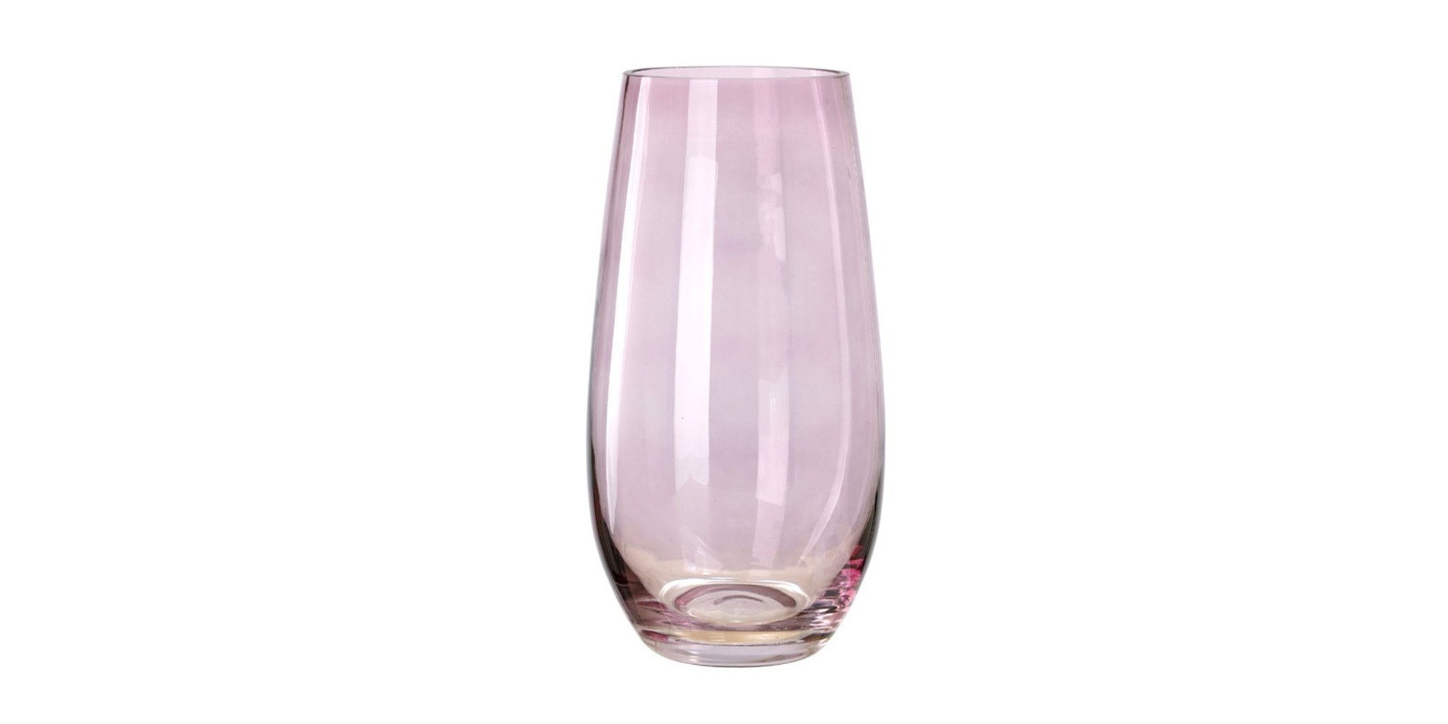 Vase Glass 10x10x27cm Pink