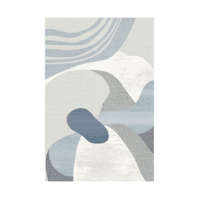 Printing Rug 160X230 cm Blue & White Printing Rug 160X230 cm Blue & White