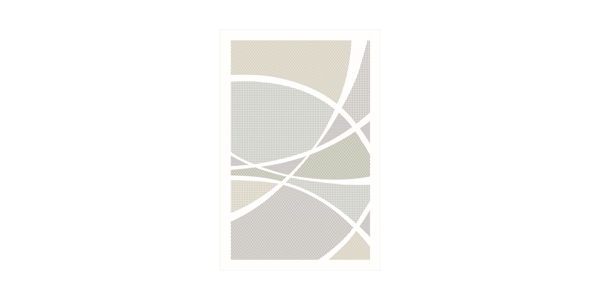Printing Rug 160X230 cm Light Green And Grey Mix