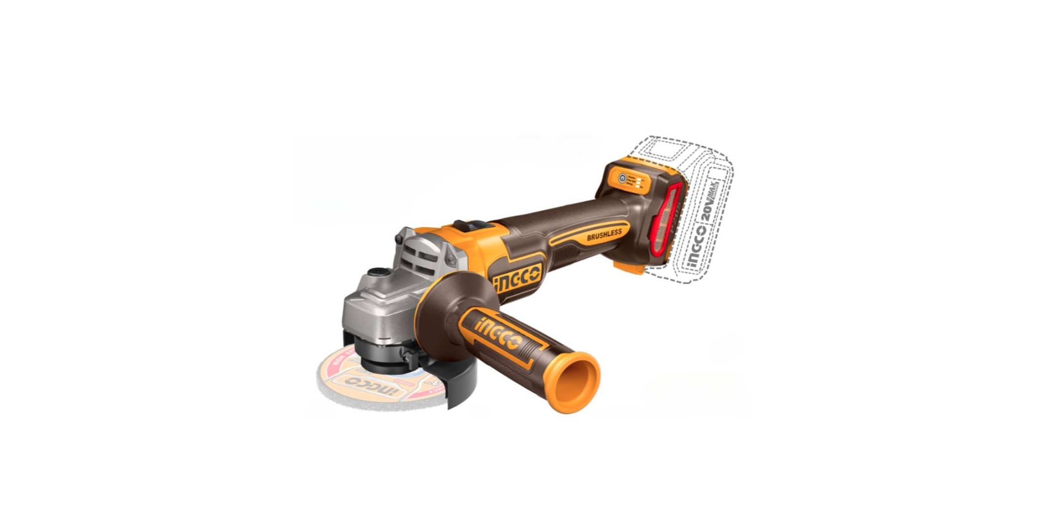 Ingco Cagli21154 Lithium-Ion Angle Grinder