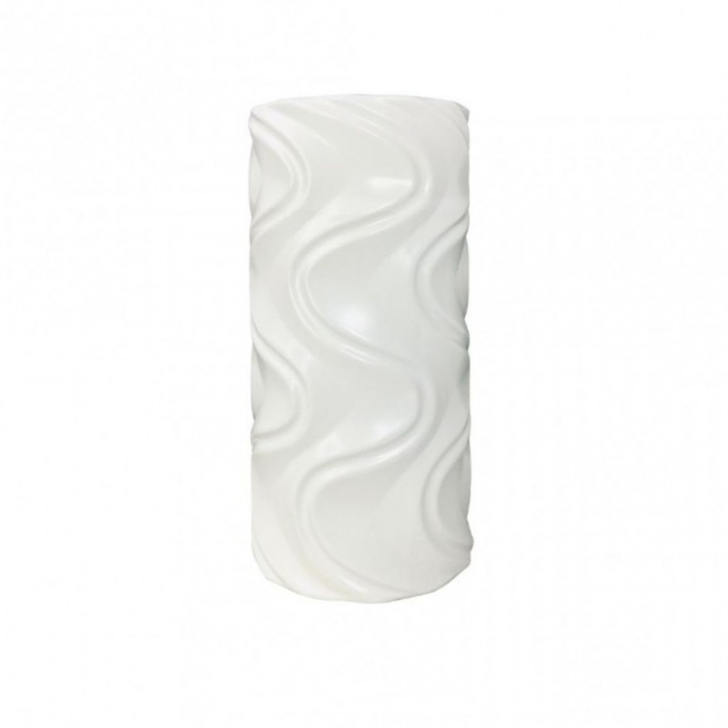 Vase Ceramic 15x15x30 cm White Stripe Vase Ceramic 15x15x30 cm White Stripe