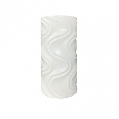 Vase Ceramic 15x15x30 cm White Stripe