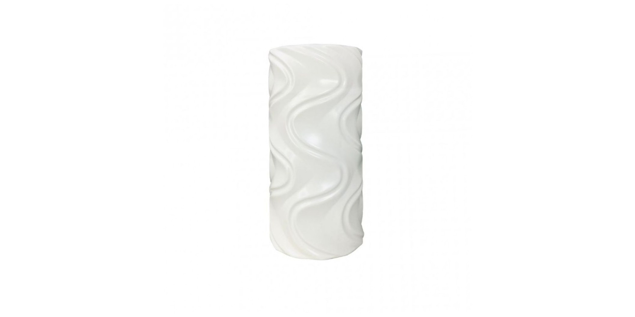 Vase Ceramic 15x15x30 cm White Stripe