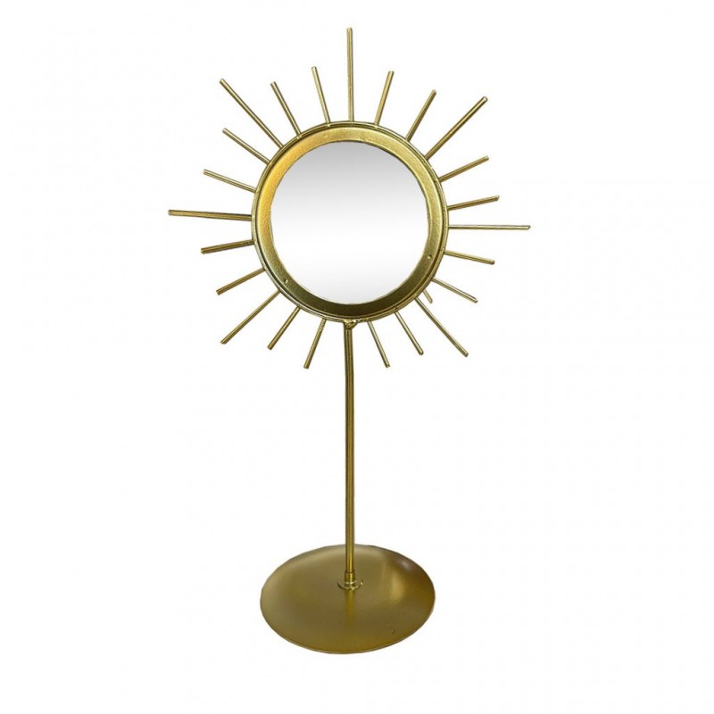 Table Deco Sun With Mirror Gold 20x30 cm Table Deco Sun With Mirror Gold 20x30 cm