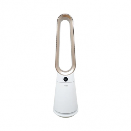 NNIO N6200DCBLFR BLDC Brushless DC Bladeless Fan With Remote, White With Rose Gold 2YW