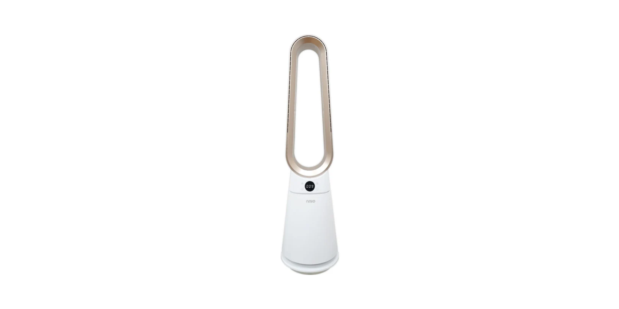 NNIO N6200DCBLFR BLDC Brushless DC Bladeless Fan With Remote, White With Rose Gold 2YW